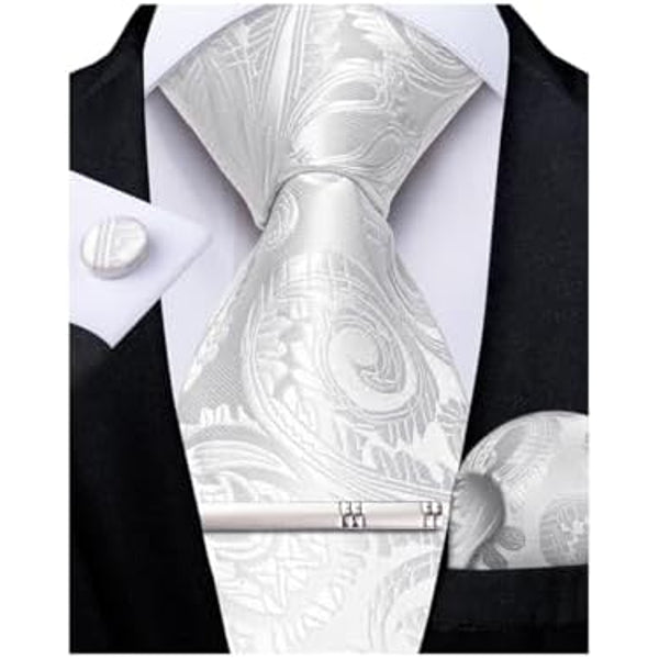 Men's Paisley Formal Tie Set - Refined Wedding & Event Accessories 30