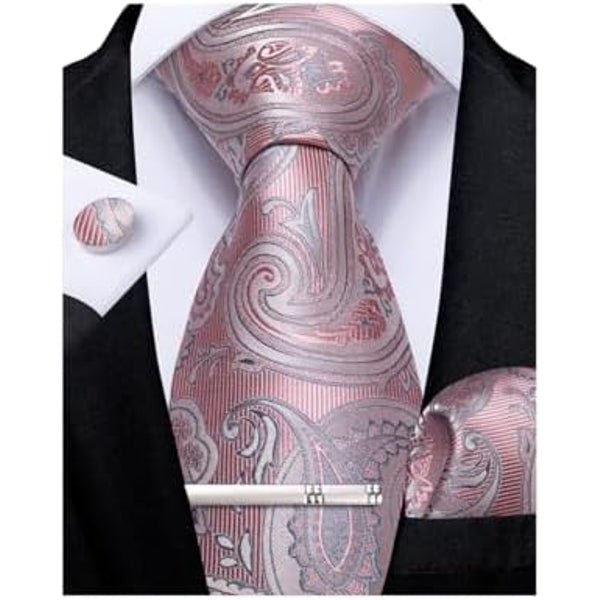 Men's Paisley Formal Tie Set - Refined Wedding & Event Accessories 57