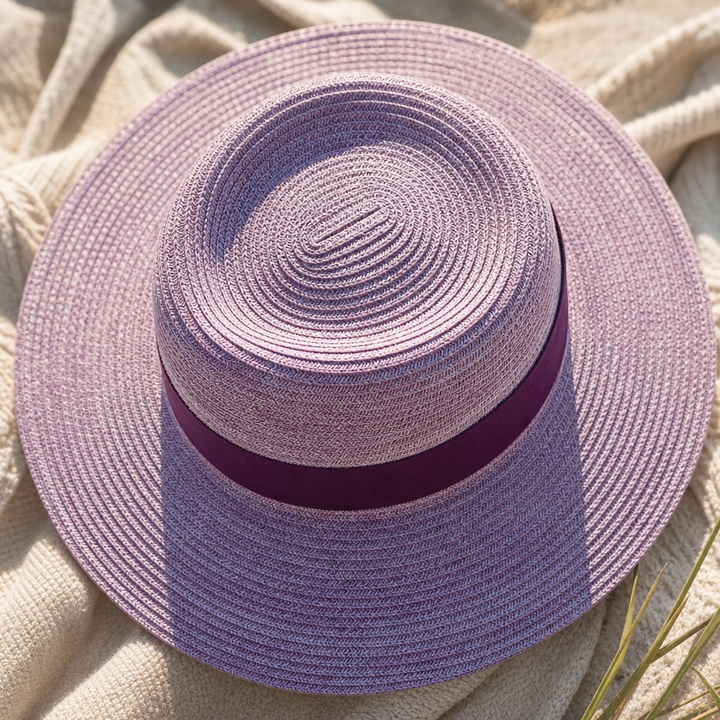 Flat Crown Summer Hat – Breathable Weave – Strawelle
