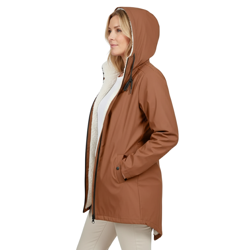 Waterproof Women's Jacket – Fleece Lined – With Hood 2