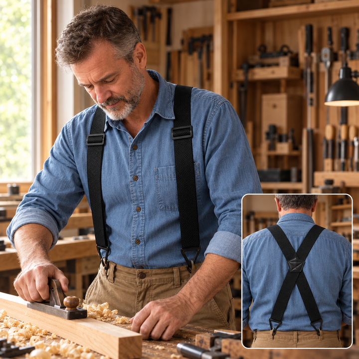 Men's Suspenders with Clip Hooks, Adjustable 65-120 cm, Y-Shape or X-Shape 6