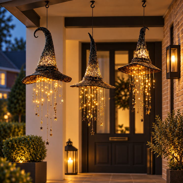 Light-Up Halloween Witch Hat Decoration for Garden, Porch and Party 4