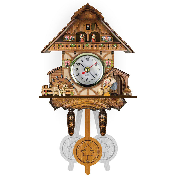 Traditional Wooden Cuckoo Clock in Chalet Design with Music, Pendulum and Night Shutoff 8