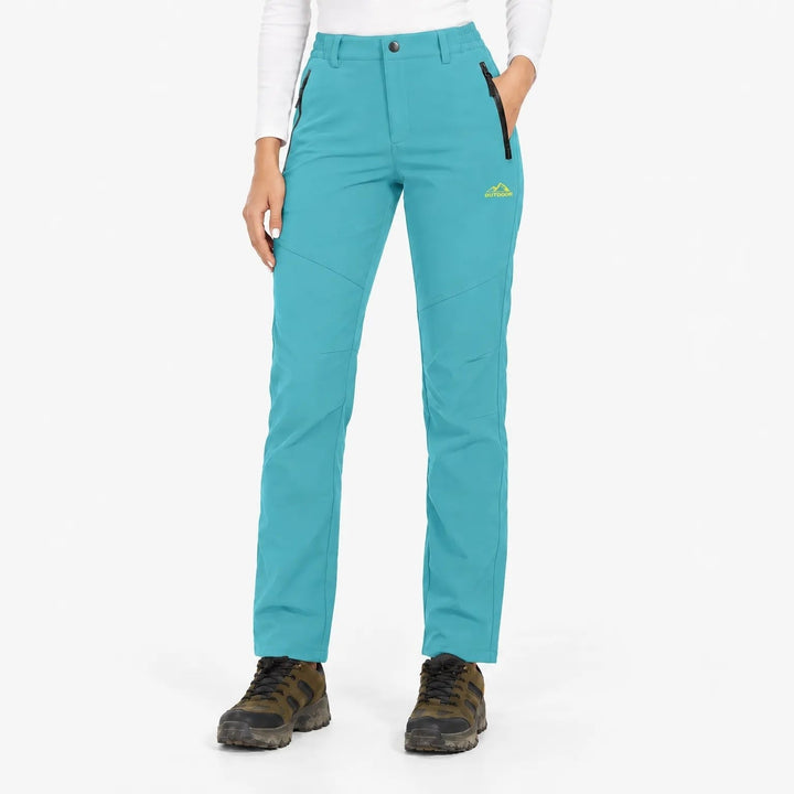 Women's Lined Thermal Softshell Pants with Fleece, Water-Repellent 22