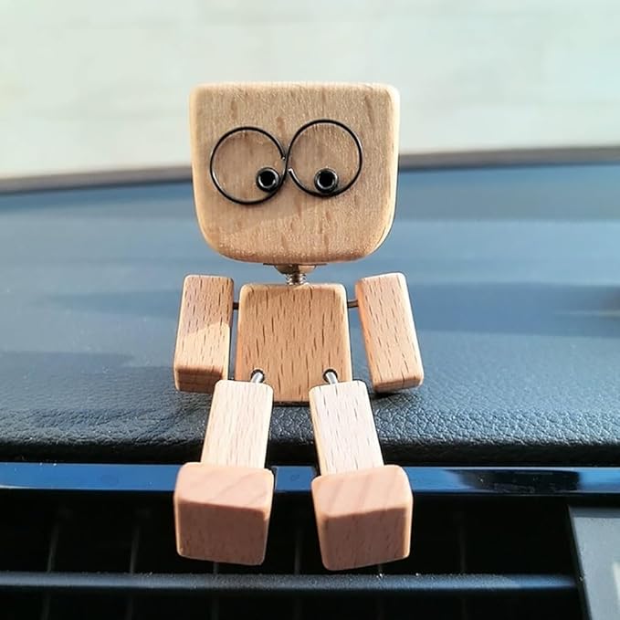 Handcrafted Wooden Swaying Figure with 12 Magnetic Faces 1