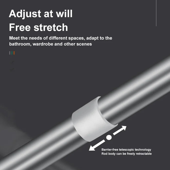 Drill-Free Adjustable Tension Rod for Curtains, Showers and Closets 5
