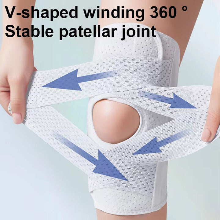Knee Support Wrap with Adjustable Compression System 7