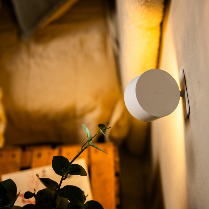Cordless LED Wall Light with 360° Rotating Head, Touch Dimmer, 3 Colors 13