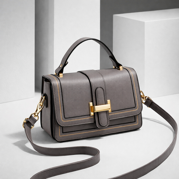 Structured Leather Shoulder Bag with Refined Silhouette 3