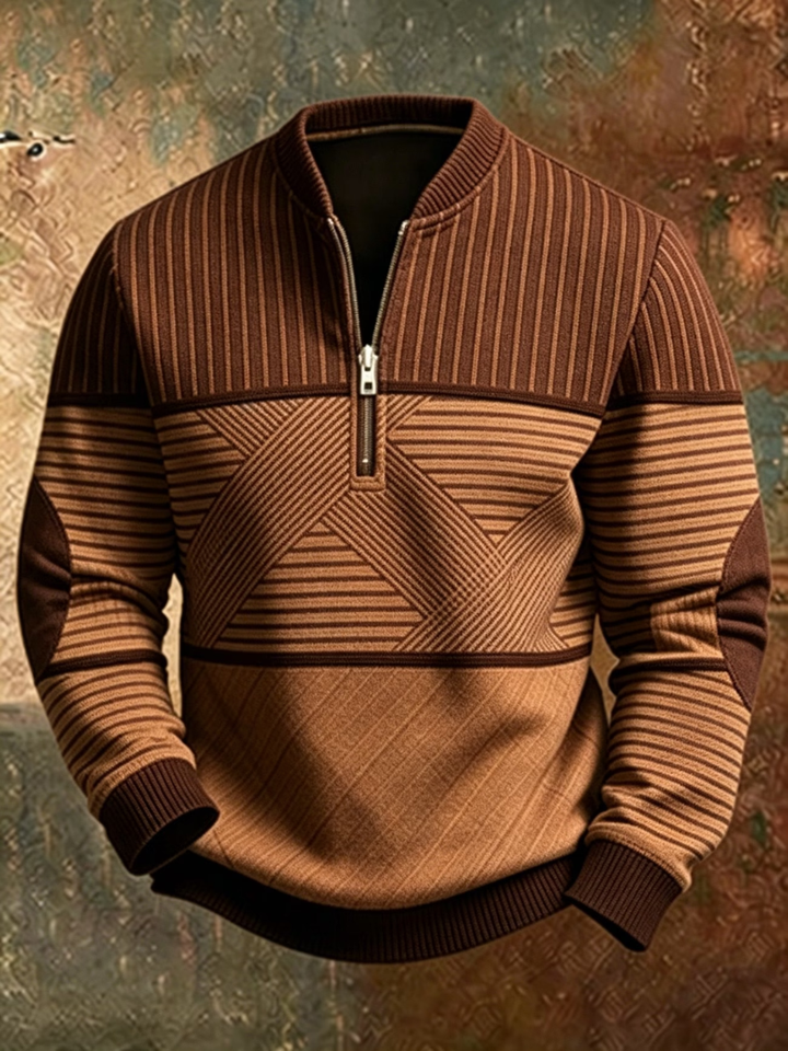 Stylish Men's Sweater with Half-Zip 4