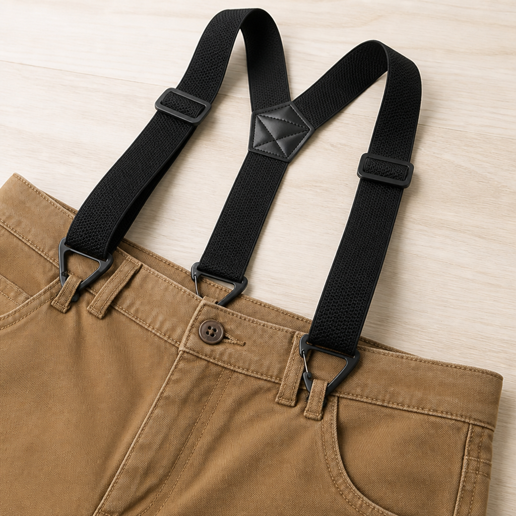 Men's Heavy-Duty Elastic Suspenders, 1.5 Inch Wide with Metal Clips, X or Y Back 4