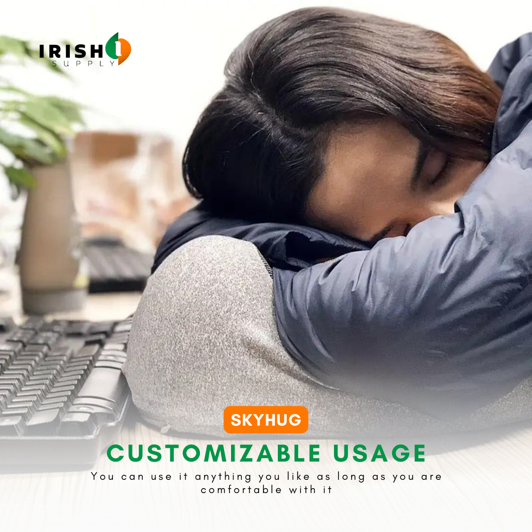 Front-Support Travel Neck Pillow with Memory Foam and Clasp for Sleeping on Planes 3