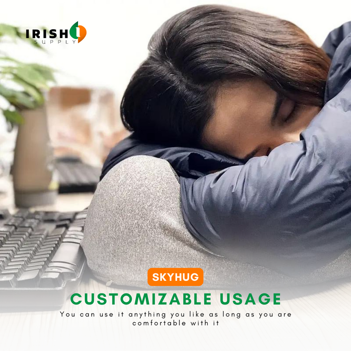 Front-Support Travel Neck Pillow with Memory Foam and Clasp for Sleeping on Planes 3