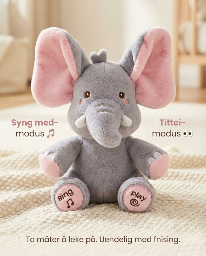 PeekaBuddy – The Giggle Elephant Interactive Peekaboo Plush 6