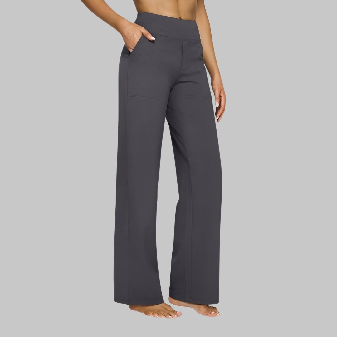 Women's High-Waist Stretch Pants, Soft Breathable Straight-Leg Fit 6