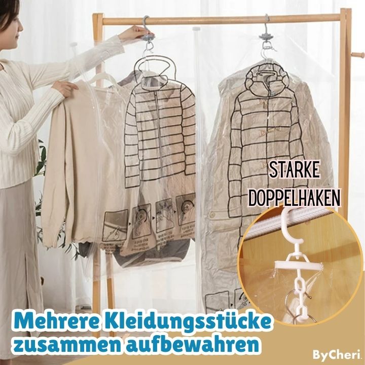 Hanging Vacuum Storage Bags for Closet Space Saving, 130 x 60 cm, Clear 4
