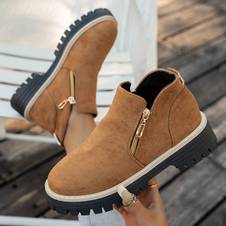 Stylish Ankle Boots with Double Zipper Detail 4