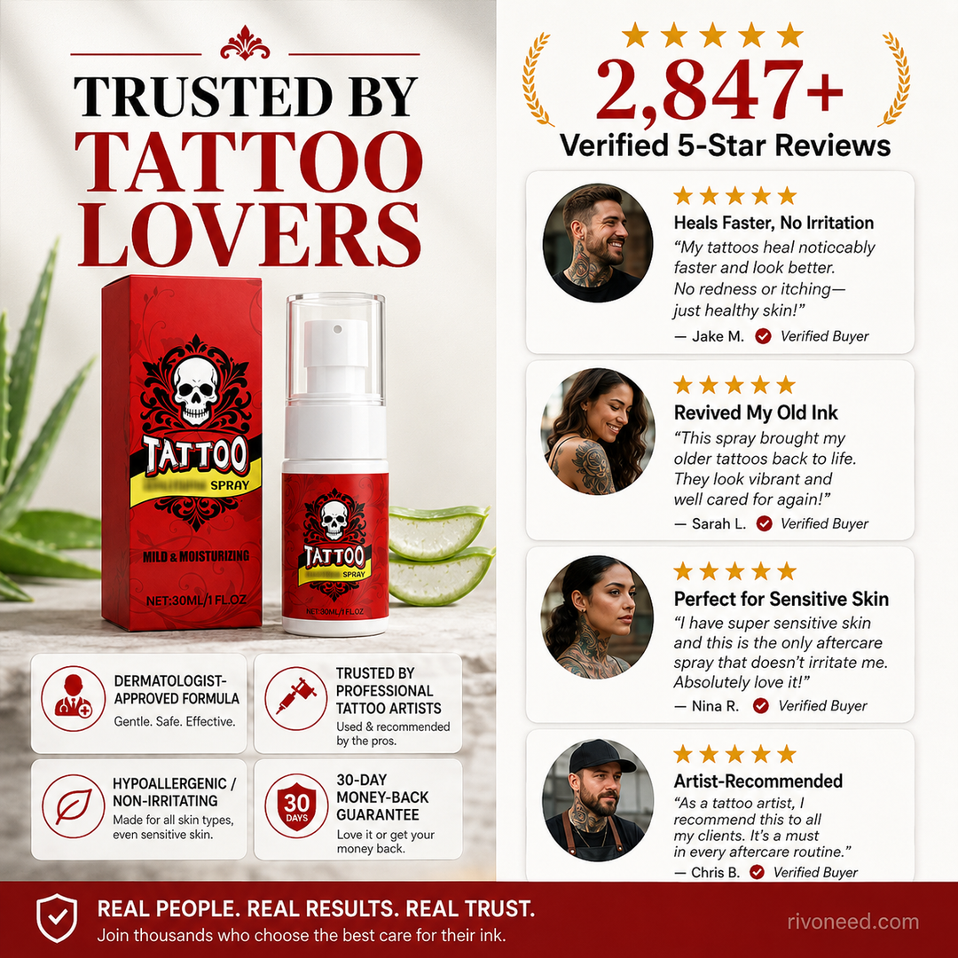 Tattoo Hydration Mist for Bold, Vibrant Ink Every Day 5