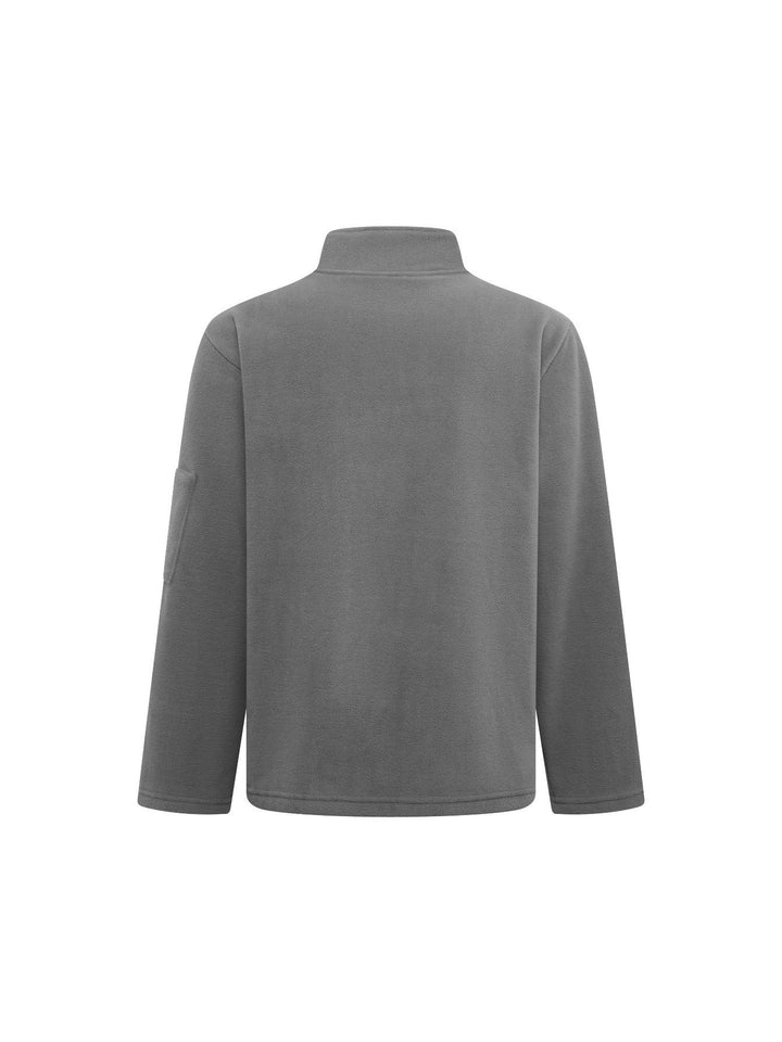 Men's Full-Zip Fleece Jacket with Stand Collar - Windproof, Stretch Fit 11