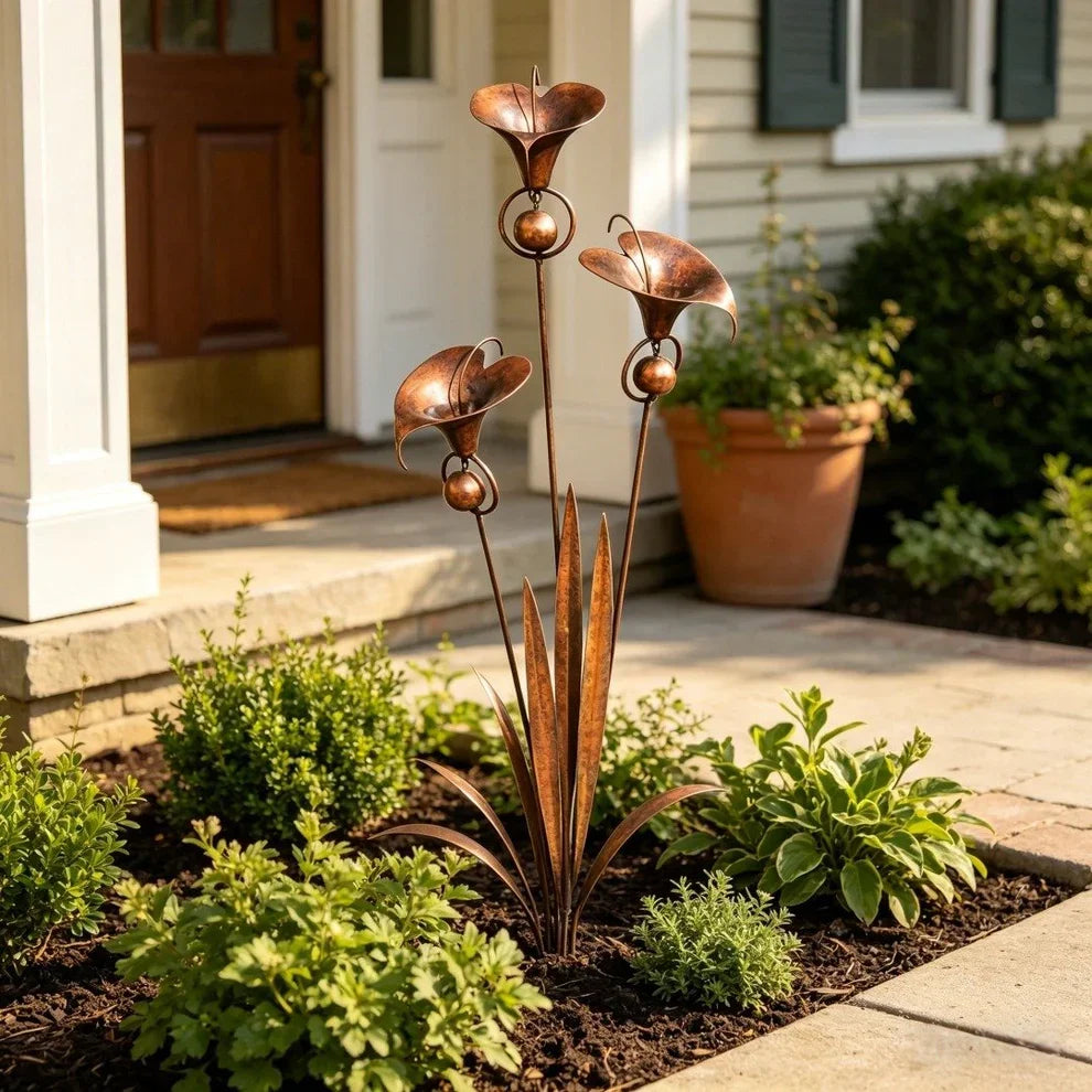 Copper Bloom Garden Stakes 1
