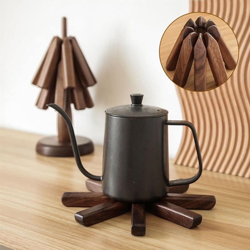 Black Walnut Wood Table Mat - Handcrafted Heat-Resistant Coaster 8