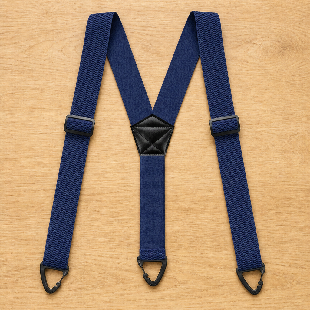 Men's Heavy-Duty Elastic Suspenders, 1.5 Inch Wide with Metal Clips, X or Y Back 11