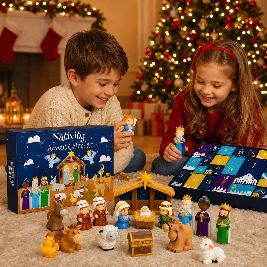 Nativity Advent Calendar for Kids with 25 Figures and Scene Pieces 8