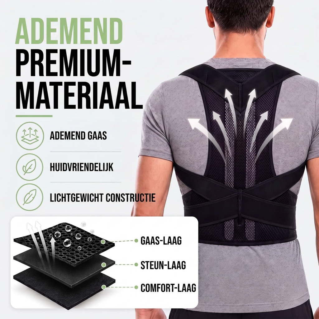 Adjustable Upper Back Posture Corrector Brace with Breathable Mesh 7