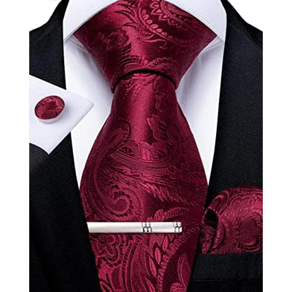 Men's Paisley Formal Tie Set - Refined Wedding & Event Accessories 20