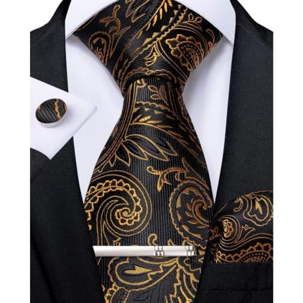 Men's Paisley Formal Tie Set - Refined Wedding & Event Accessories 15