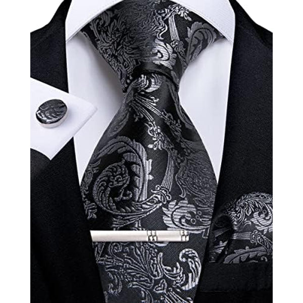 Men's Paisley Formal Tie Set - Refined Wedding & Event Accessories 60