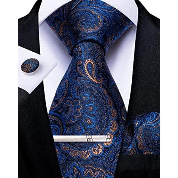 Men's Paisley Formal Tie Set - Refined Wedding & Event Accessories 27