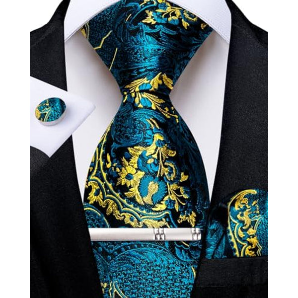 Men's Paisley Formal Tie Set - Refined Wedding & Event Accessories 56