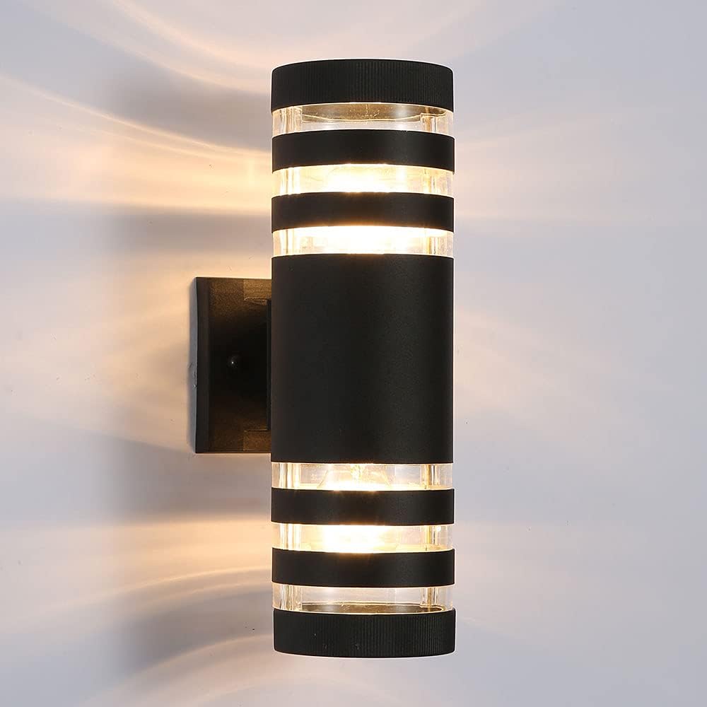 Modern Outdoor Wall Sconce, Waterproof Up and Down LED Exterior Light 19