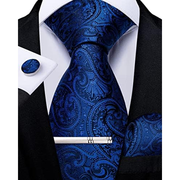 Men's Paisley Formal Tie Set - Refined Wedding & Event Accessories 48