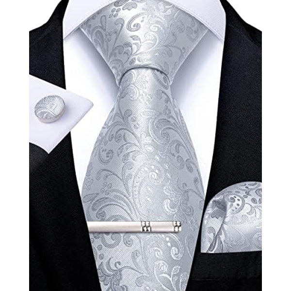 Men's Paisley Formal Tie Set - Refined Wedding & Event Accessories 17