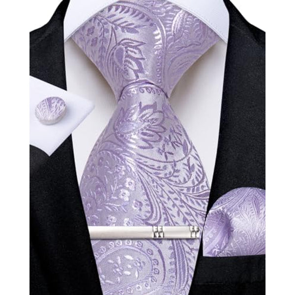 Men's Paisley Formal Tie Set - Refined Wedding & Event Accessories 26