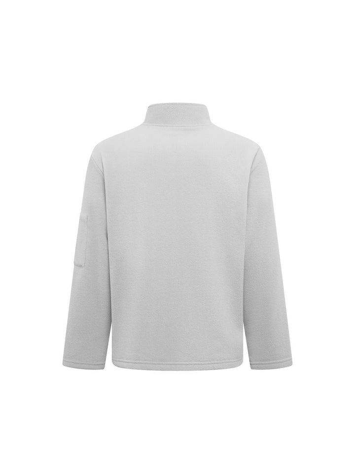 Men's Full-Zip Fleece Jacket with Stand Collar - Windproof, Stretch Fit 9