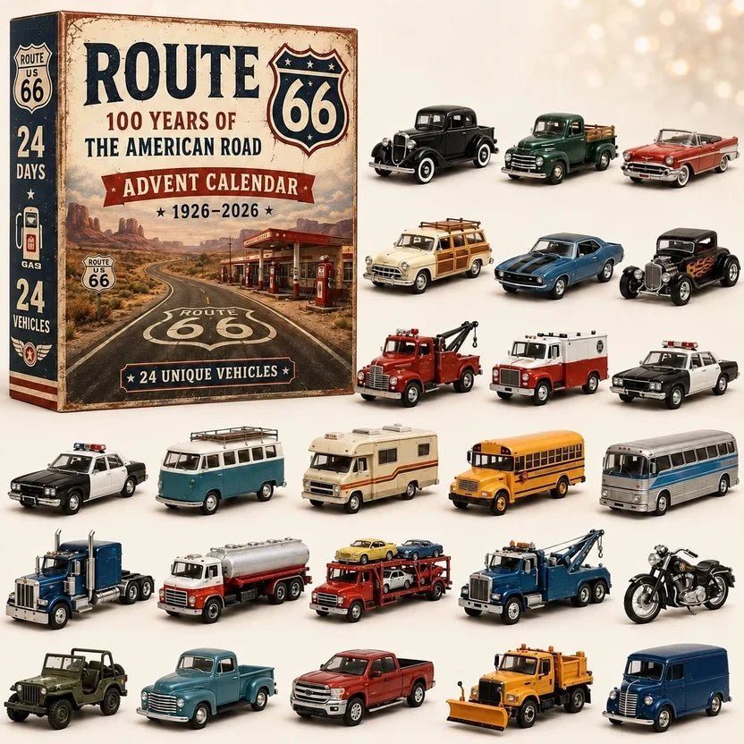 Classic Cars and Motorcycle Advent Calendar with 24 Miniature Vehicles 15