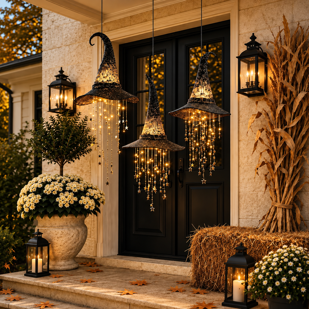 Light-Up Halloween Witch Hat Decoration for Garden, Porch and Party 5