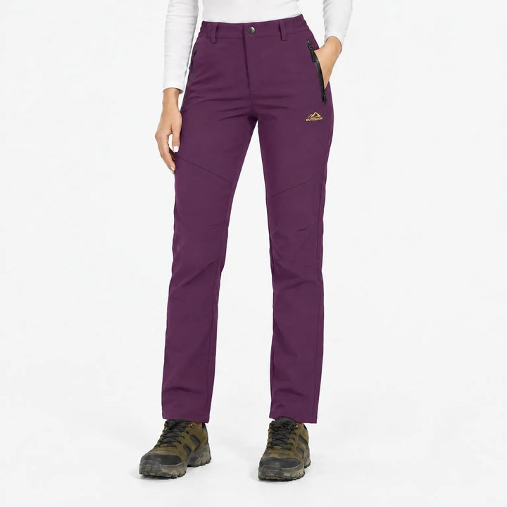 Women's Lined Thermal Softshell Pants with Fleece, Water-Repellent 18