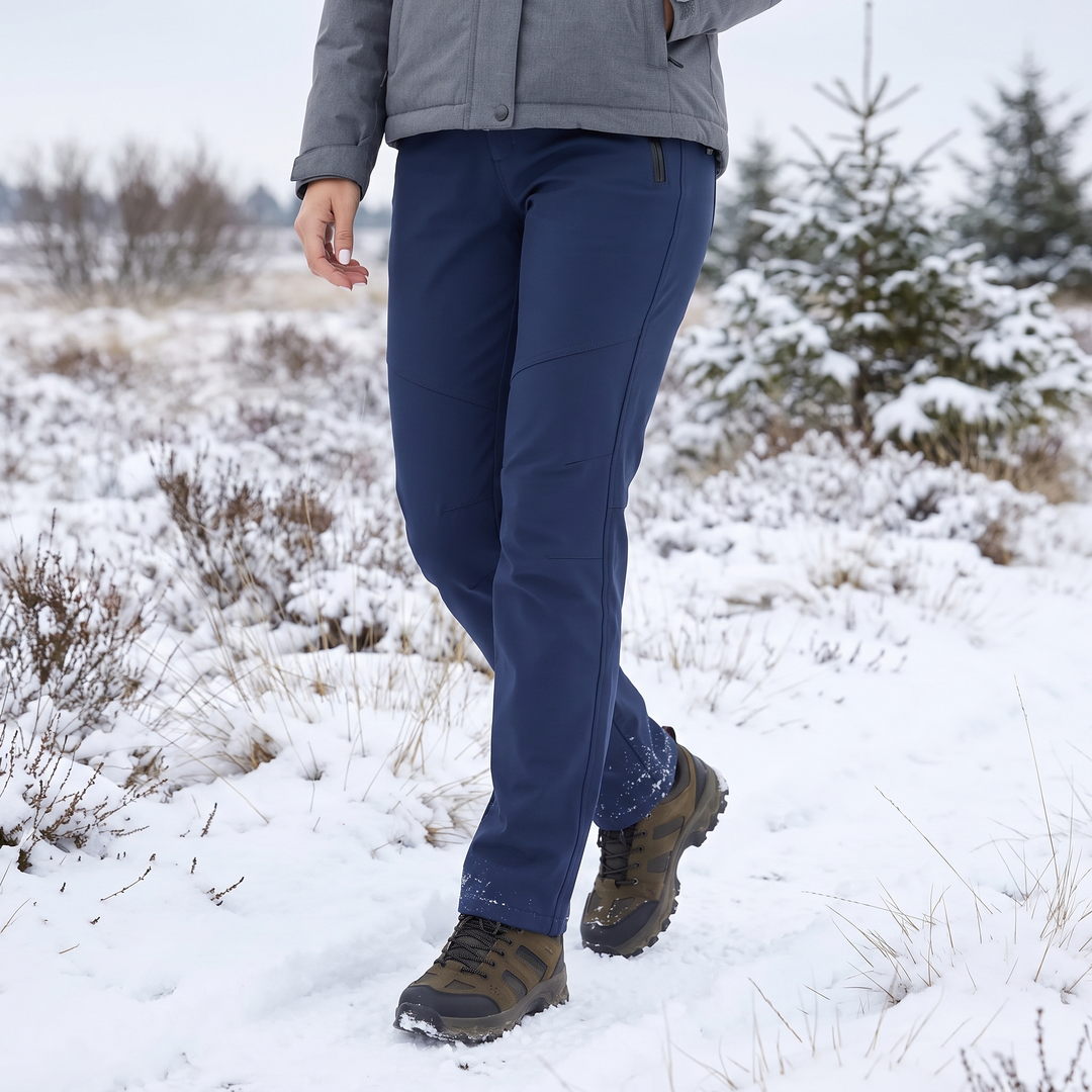 Women's Lined Thermal Softshell Pants with Fleece, Water-Repellent 1