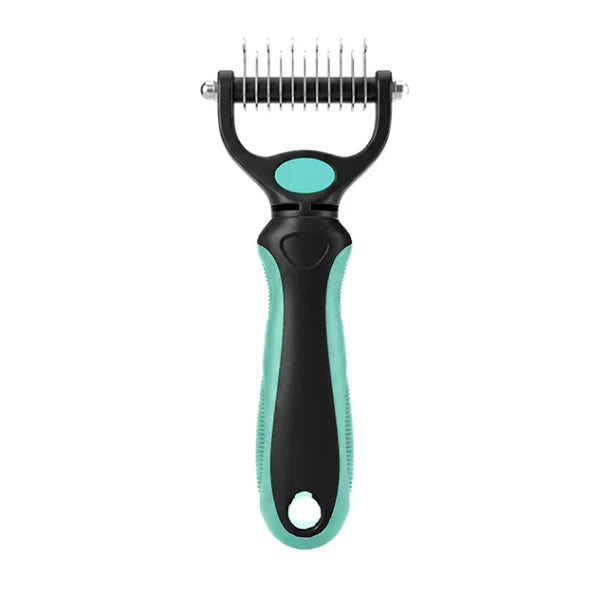 2-in-1 Pet Grooming Rake for Detangling and Deshedding, Dogs and Cats 16