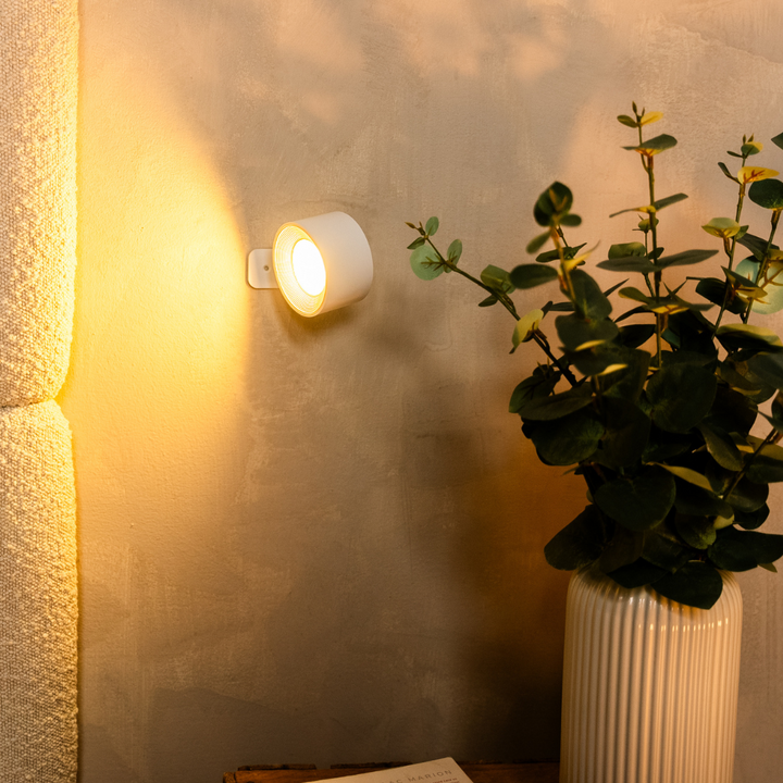 Cordless LED Wall Light with 360° Rotating Head, Touch Dimmer, 3 Colors 14