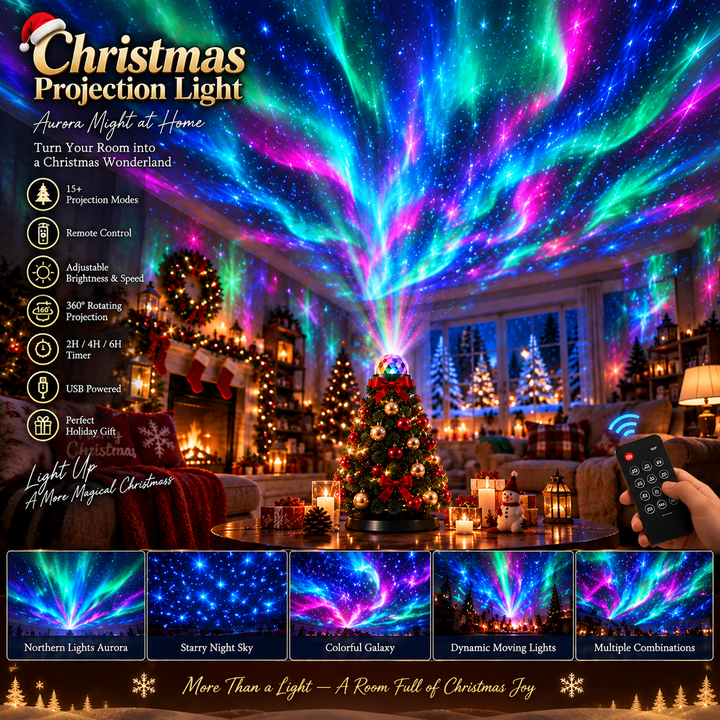LED Christmas Light Projector with 15+ Holiday Designs and Remote 5