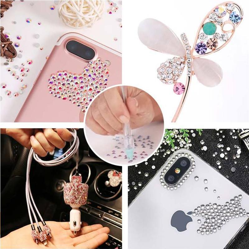 Rhinestone Applicator Pen for Crafts and Nail Art, Holds 70 Gems 8