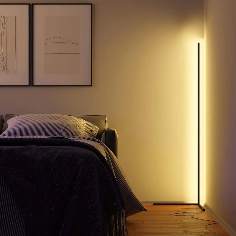 Nordic LED Floor Lamp with Remote, Dimmable RGB and Warm White, 142 cm 4