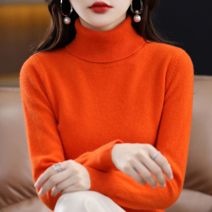 Women's 100% Cashmere Turtleneck Sweater – Soft Regular Fit Pullover 10