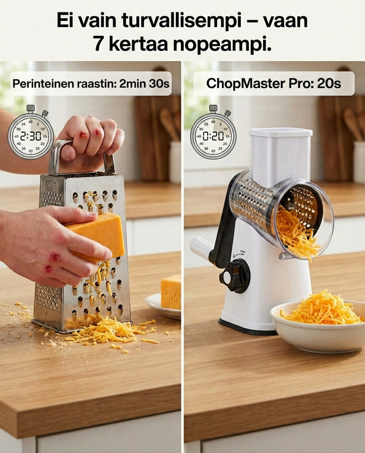 3-in-1 Rotary Vegetable Chopper with Suction Base and Interchangeable Drums 4
