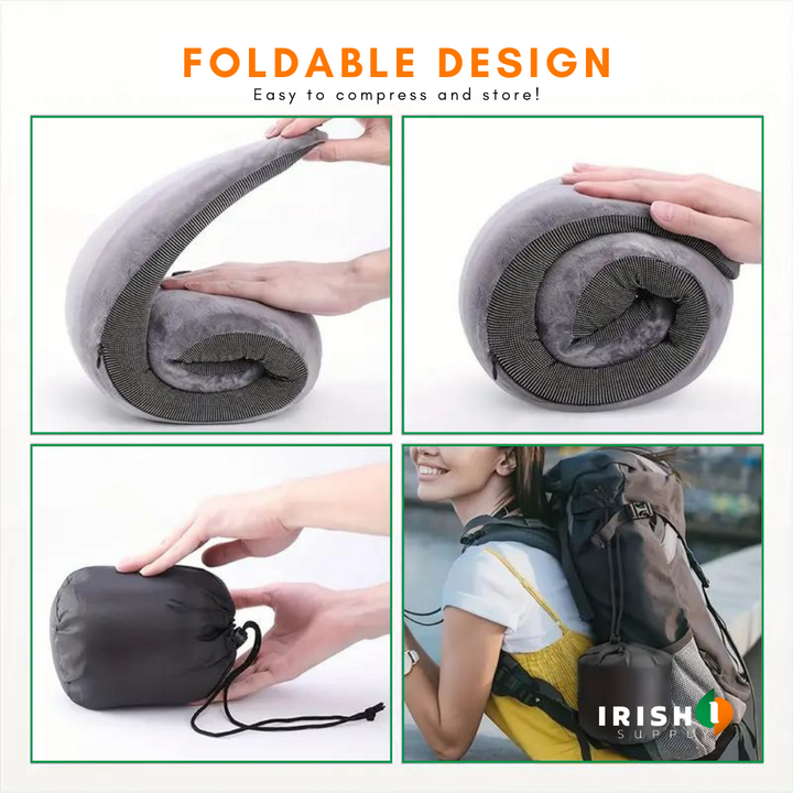 Front-Support Travel Neck Pillow with Memory Foam and Clasp for Sleeping on Planes 6